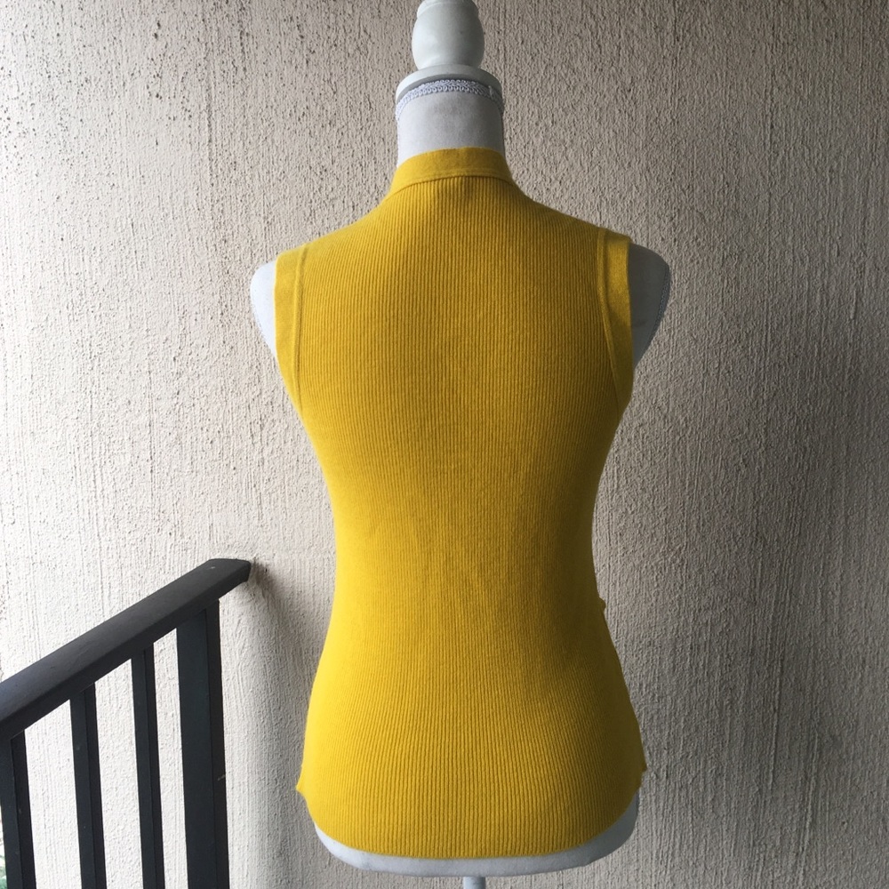 60s/70s Vintage Union Made Yellow Sweater Vest - Picture 7 of 7